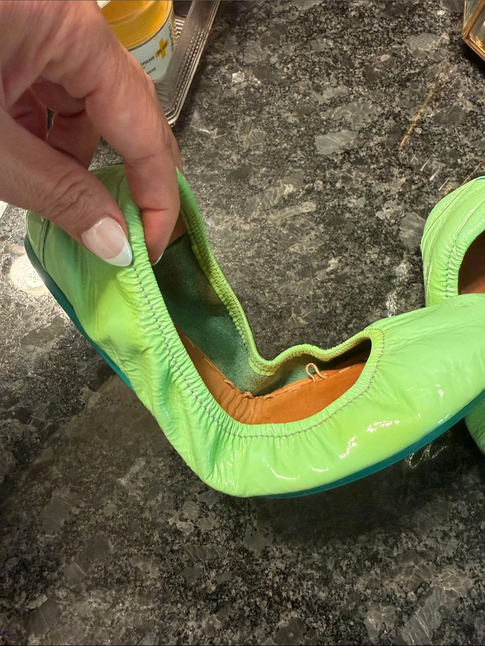 Tieks Mint Green Leather Ballet Flats